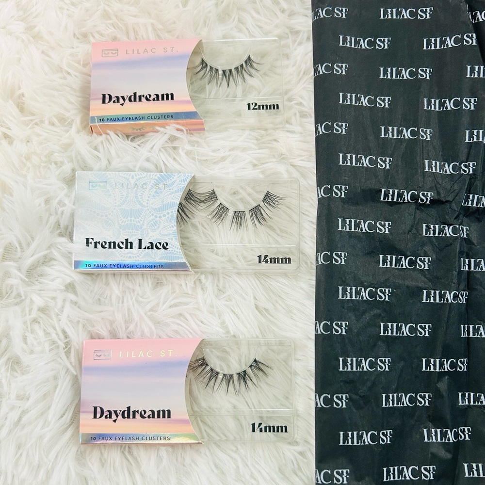 🔥FREE ring w/purchase Lilac St. Faux Eyelash Clusters - French Lace & Daydream